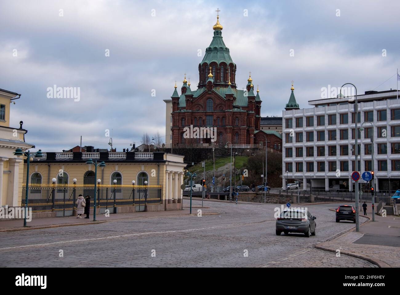Finnland, Helsinki, Uspenski-Kathedrale, größte orthodoxe Kirche außerhalb Russlands in Skandinavien. Stockfoto