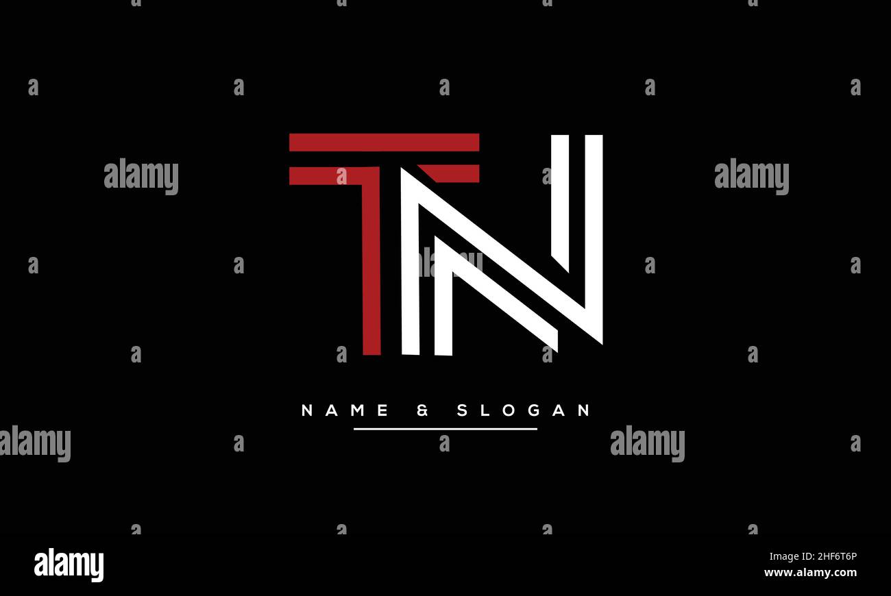 TN, NT Abstract Letters Logo-Monogramm Stock Vektor