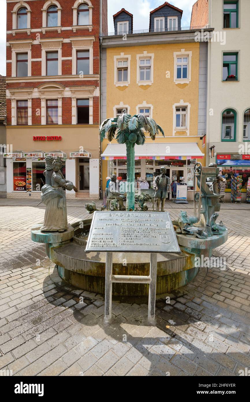 Altstadt von Weißenfels an der Romanik, Burgenlandkreis, Sachsen-Anhalt, Deutschland Stockfoto