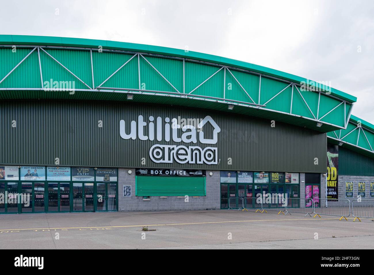 Newcastle, Großbritannien - 7th. Juli 2019: Die utilita Arena, früher Metro Arena genannt, ist eine Sport- und Unterhaltungsarena in der Stadt Newcastle upon Tyn Stockfoto