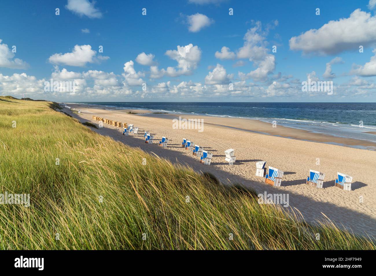 Strand vor Rantum, Insel Sylt, Schleswig-Holstein, Deutschland Stockfoto