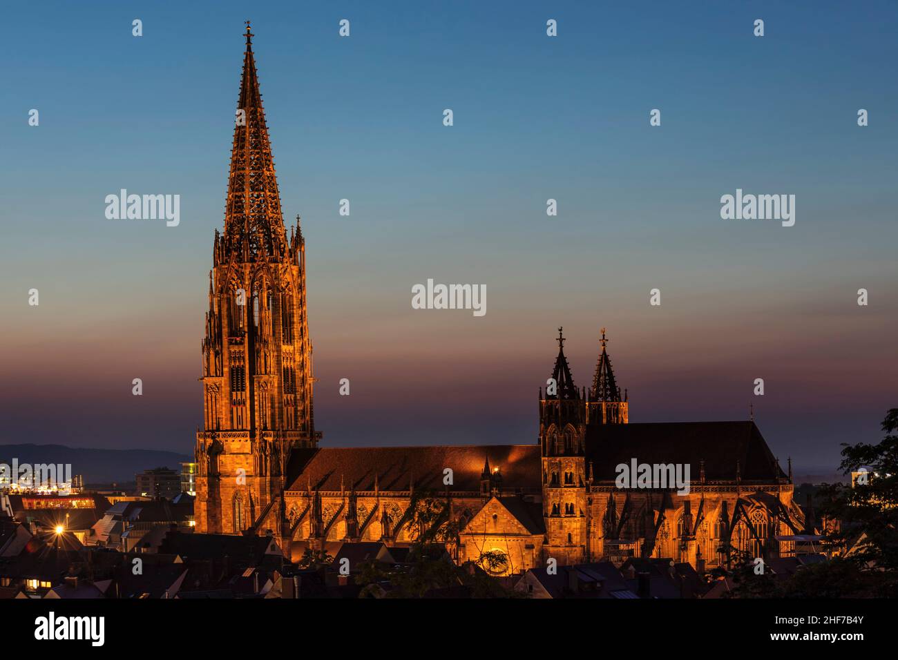Freiburger Münster, Freiburg im Breisgau, Südschwarzwald, Baden-Württemberg, Deutschland Stockfoto