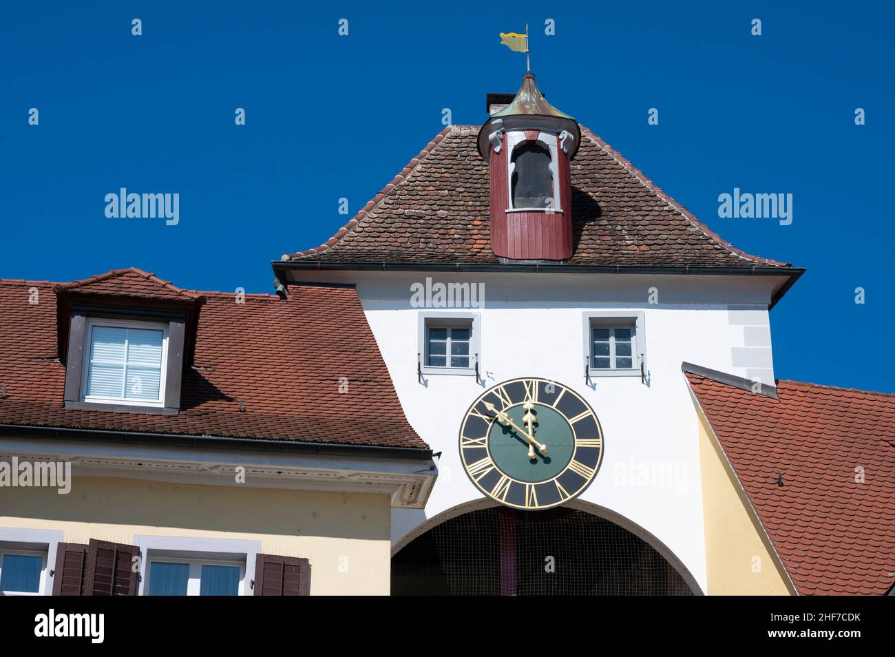 Deutschland, Baden-Württemberg, Region Tübingen, Bodenseekreis, Bodensee, Meersburg, Unterstadt Stockfoto