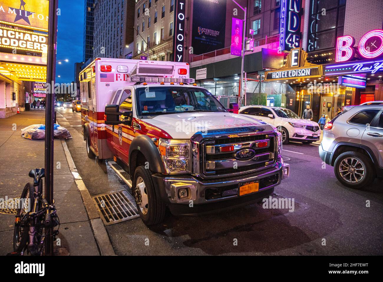 USA, New York City, Manhattan, Feuerwehr Stockfoto
