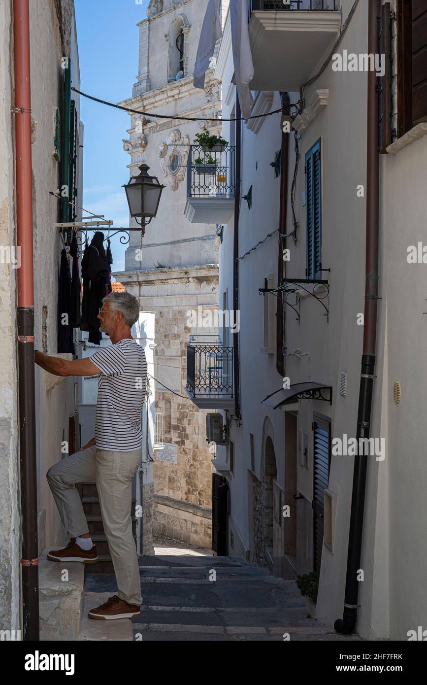 Vieste auf der Halbinsel Gargano in der Provinz Apulien, Italien Stockfoto