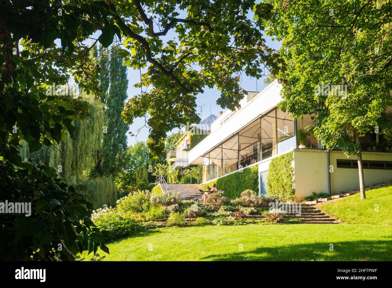 Brno (Brünn), Villa Tugendhat, Haus nach Plänen des Architekten Ludwig Mies van der Rohe in Jihomoravsky, Südmähren, Tschechien Stockfoto