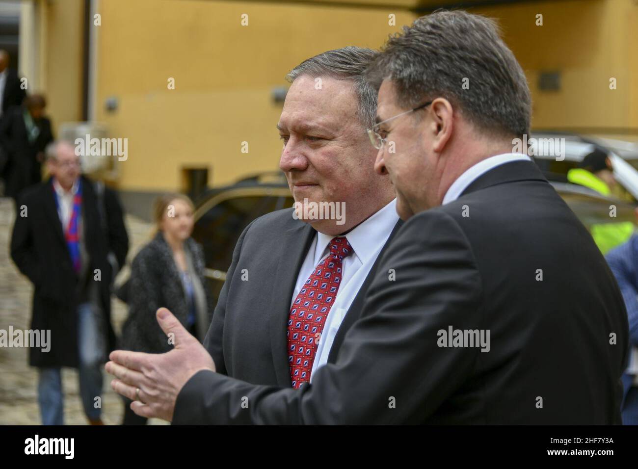 Sekretär Pompeo Trifft Mit Dem Slowakischen Außenminister Lajcak Zusammen - 46157727415. Stockfoto