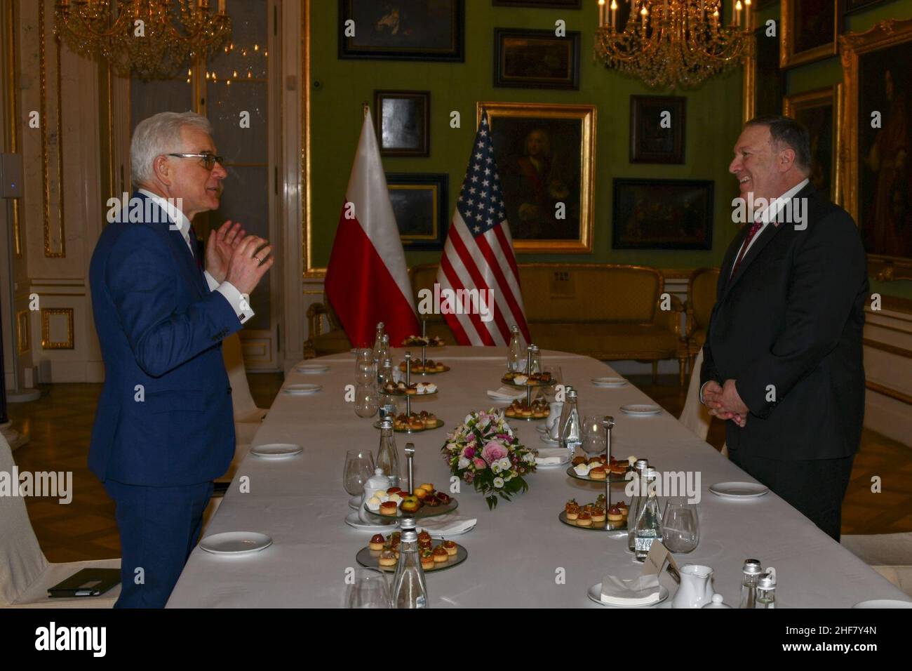 Sekretär Pompeo Trifft Sich Mit Dem Polnischen Außenminister Czaputowicz - 33199013908. Stockfoto