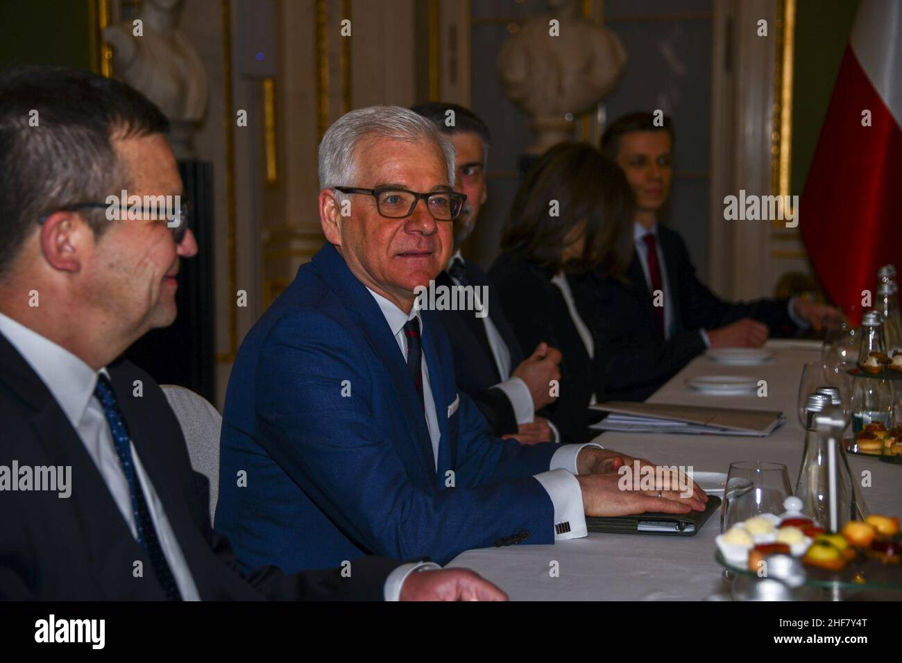 Sekretär Pompeo Trifft Sich Mit Dem Polnischen Außenminister Czaputowicz - 40109265563. Stockfoto