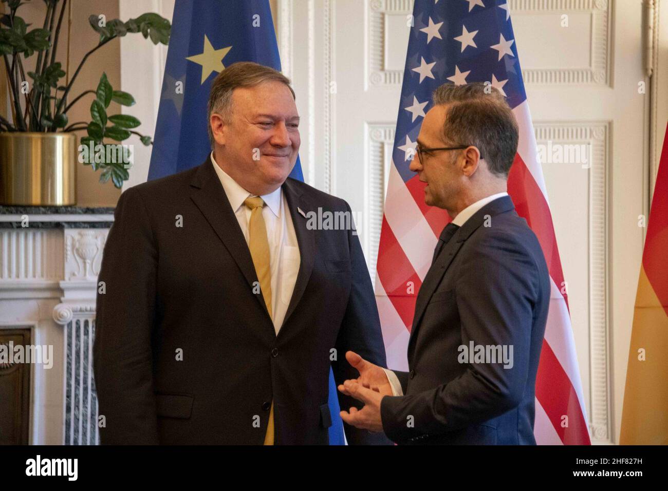 Außenminister Pompeo Trifft Sich Mit Dem Deutschen Außenminister Maas - 47970761098. Stockfoto