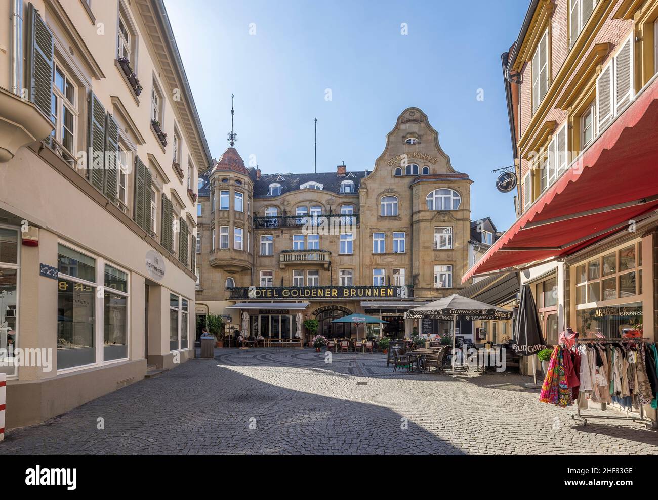 Deutschland, Hessen, Wiesbaden, Hotel 'Goldener Brunnen' Stockfoto