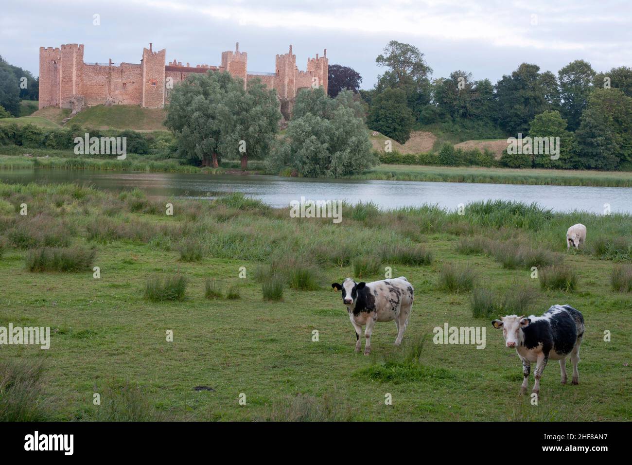Framlingham Castle aus der Mere, Framlingham, Suffolk, England Stockfoto