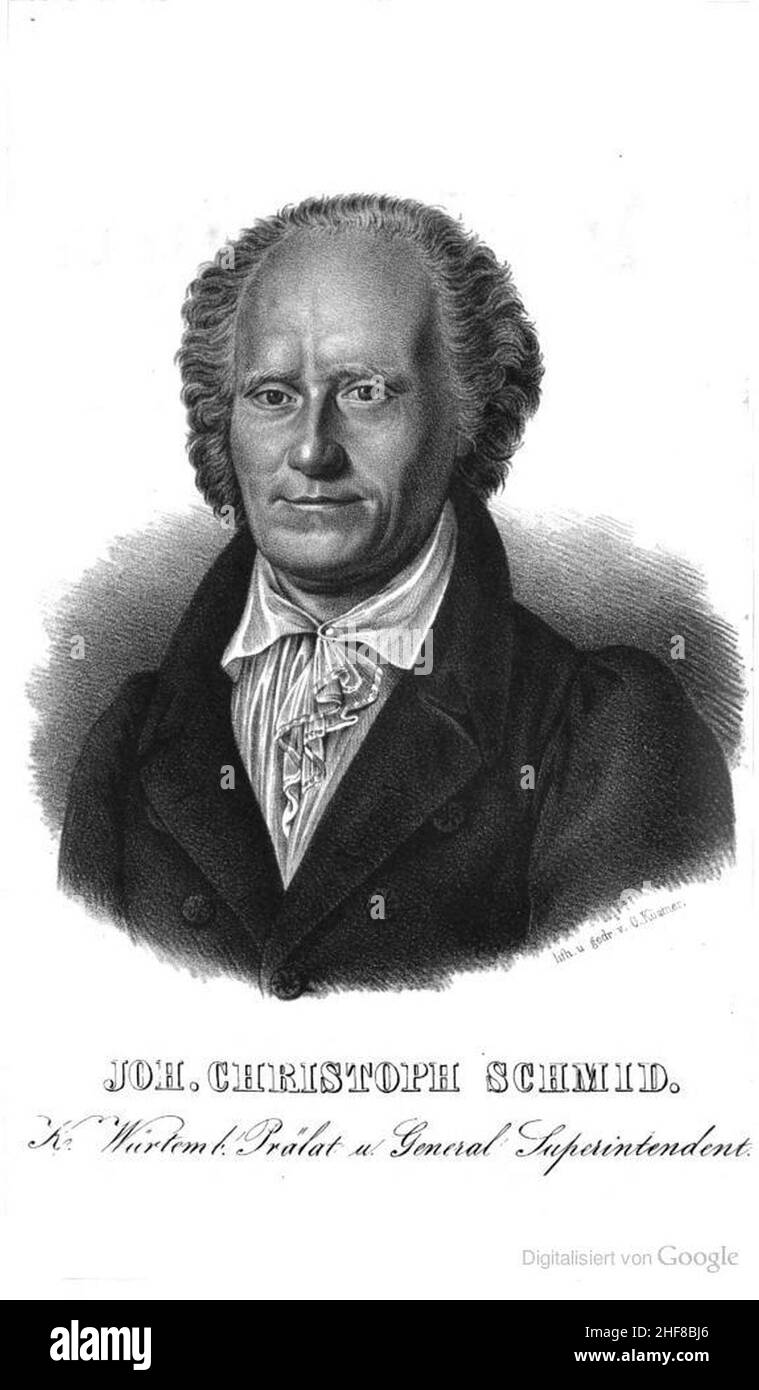 Johann Christoph von Schmid. Stockfoto