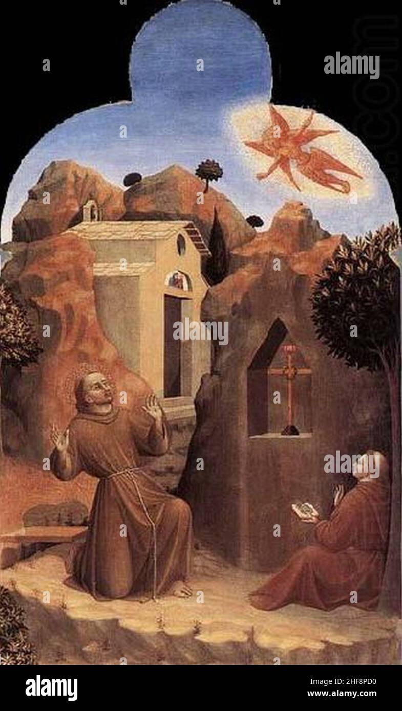 Sassetta, stimmate di san francesco. Stockfoto