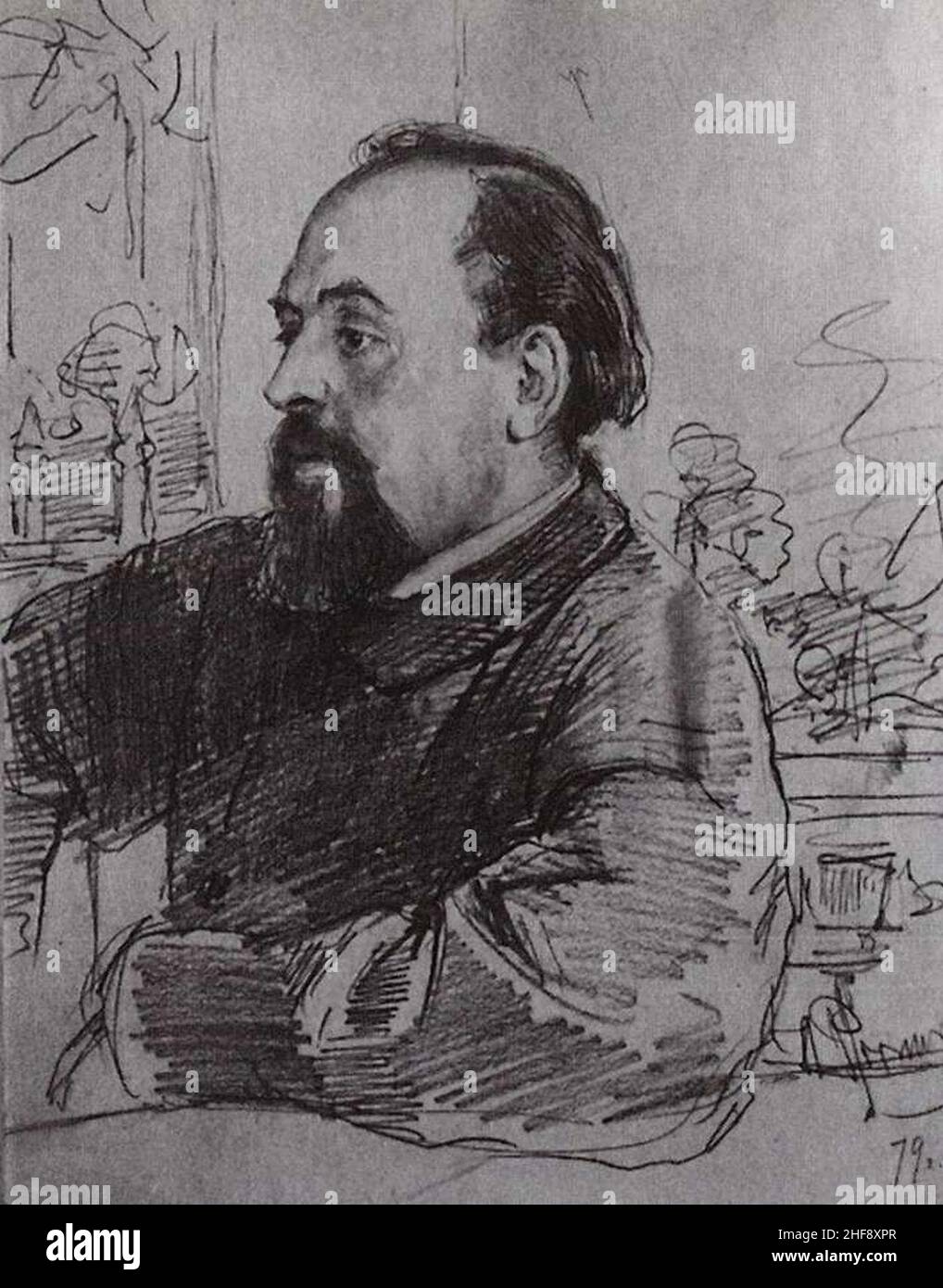 Savva Mamontov von I.Repin (1879). Stockfoto