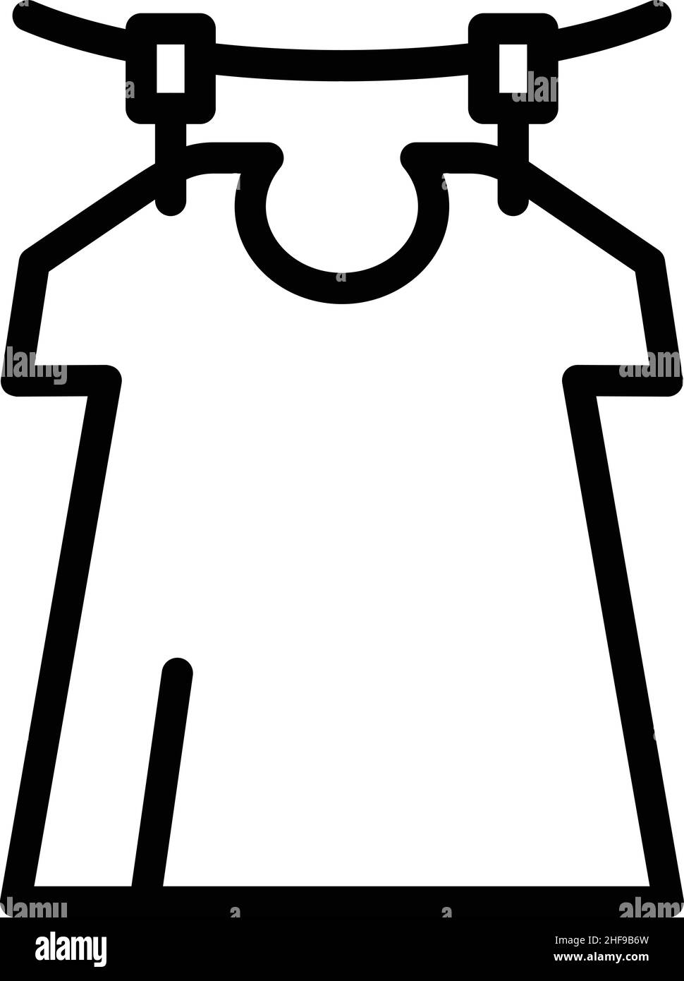 Vektor für die Kontur des Symbols „Clean Shirt“. Häusliche Pflege. Seniorendienste Stock Vektor