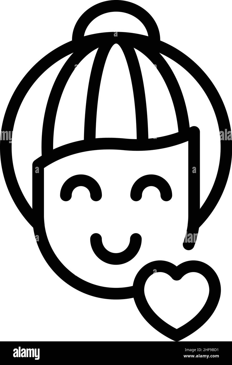 Gesunde Frau Symbol Umriss Vektor. Gesundheit Diät. Ernährung Stock Vektor