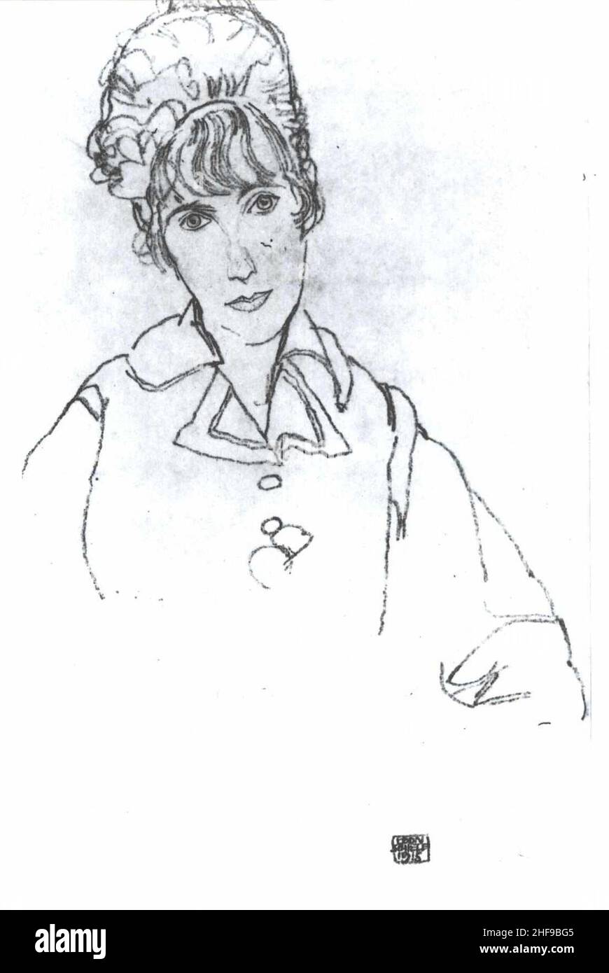 Schiele - Edith Schiele - 1915. Stockfoto Schiele - Edith Schiele - 1915. Stockfoto