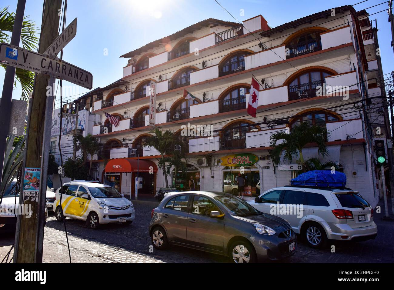 Hotel Hacienda De Vallarta im Zentrum von Puerto Vallarta, Mexiko Stockfoto