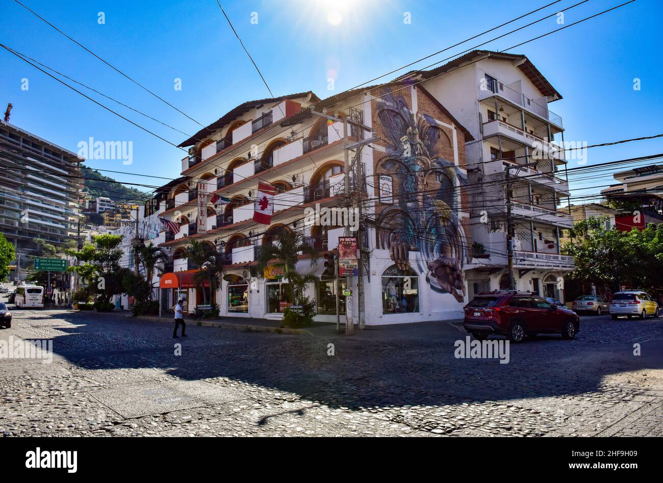 Hotel Hacienda De Vallarta im Zentrum von Puerto Vallarta, Mexiko Stockfoto