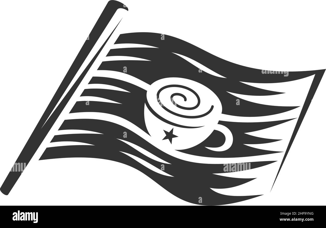 Abbildung der Markenidentität der Kaffeetasse Stock Vektor