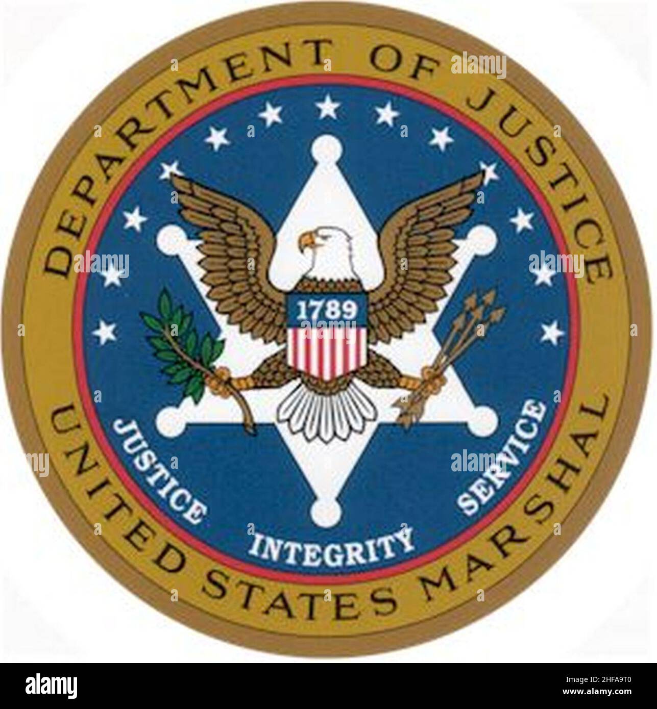 Siegel des United States Marshals Service. Stockfoto