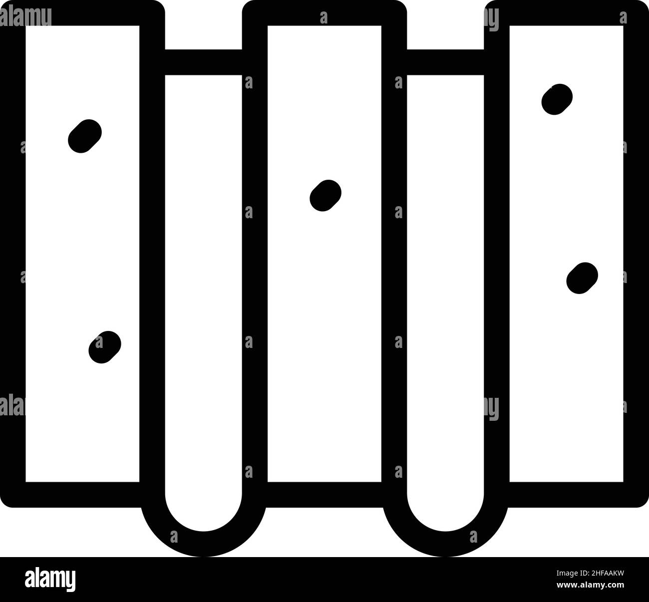 Vektor der Umrissdarstellung der Metallwand. Hausgebäude. Trockenbaumaler Stock Vektor