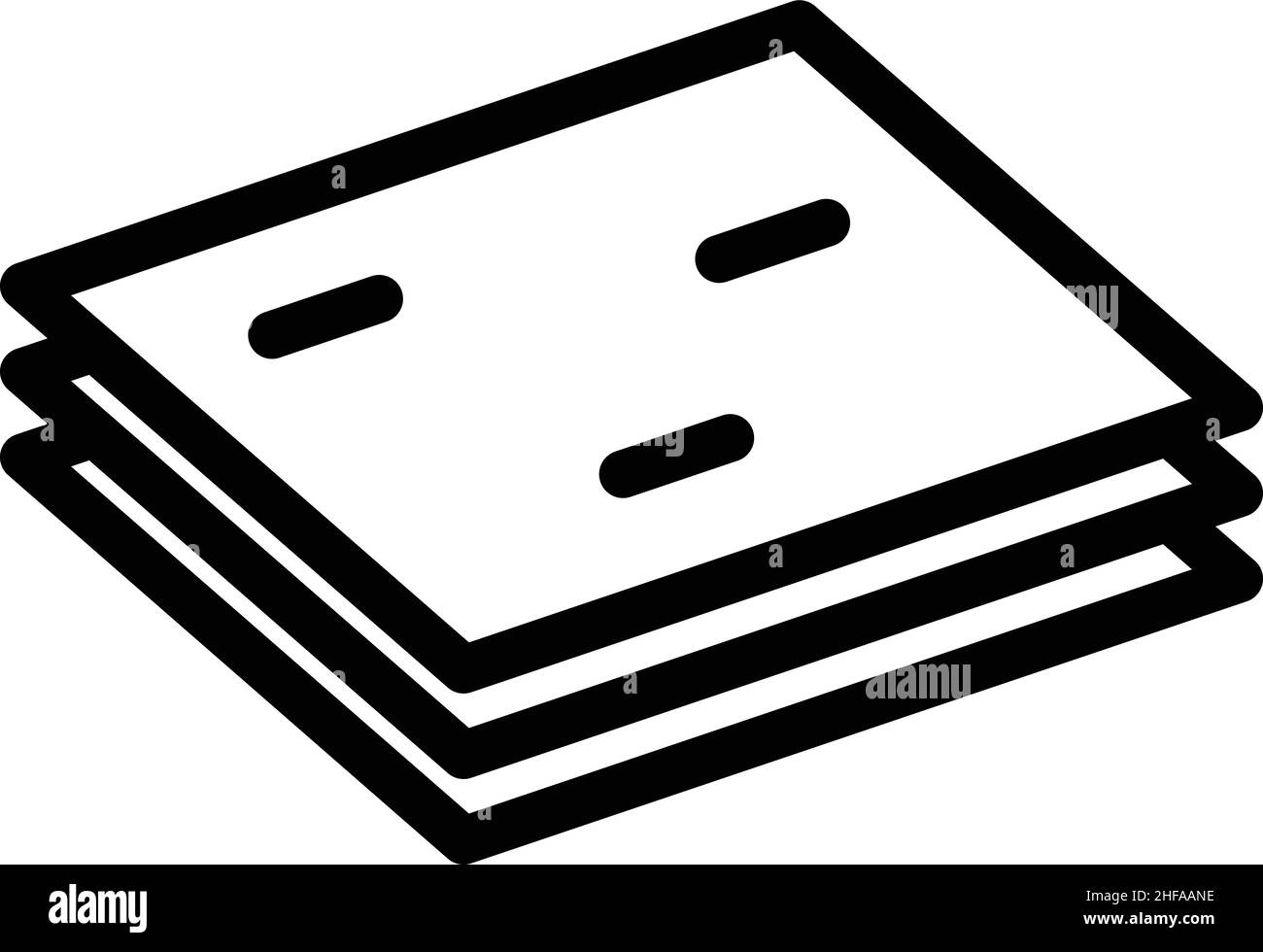 Pfahlzement Symbol Umriss Vektor. Trockenbauwand. Steinziegel Stock Vektor