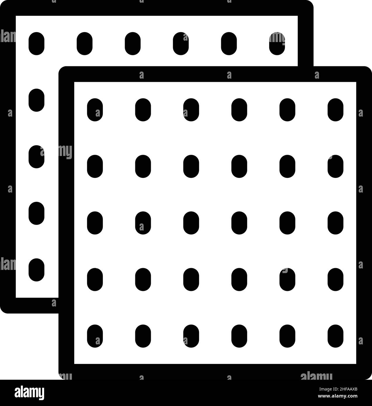 Symbolumrissvektor für den Startblock. Hauszement. Trockenbaumesser Stock Vektor