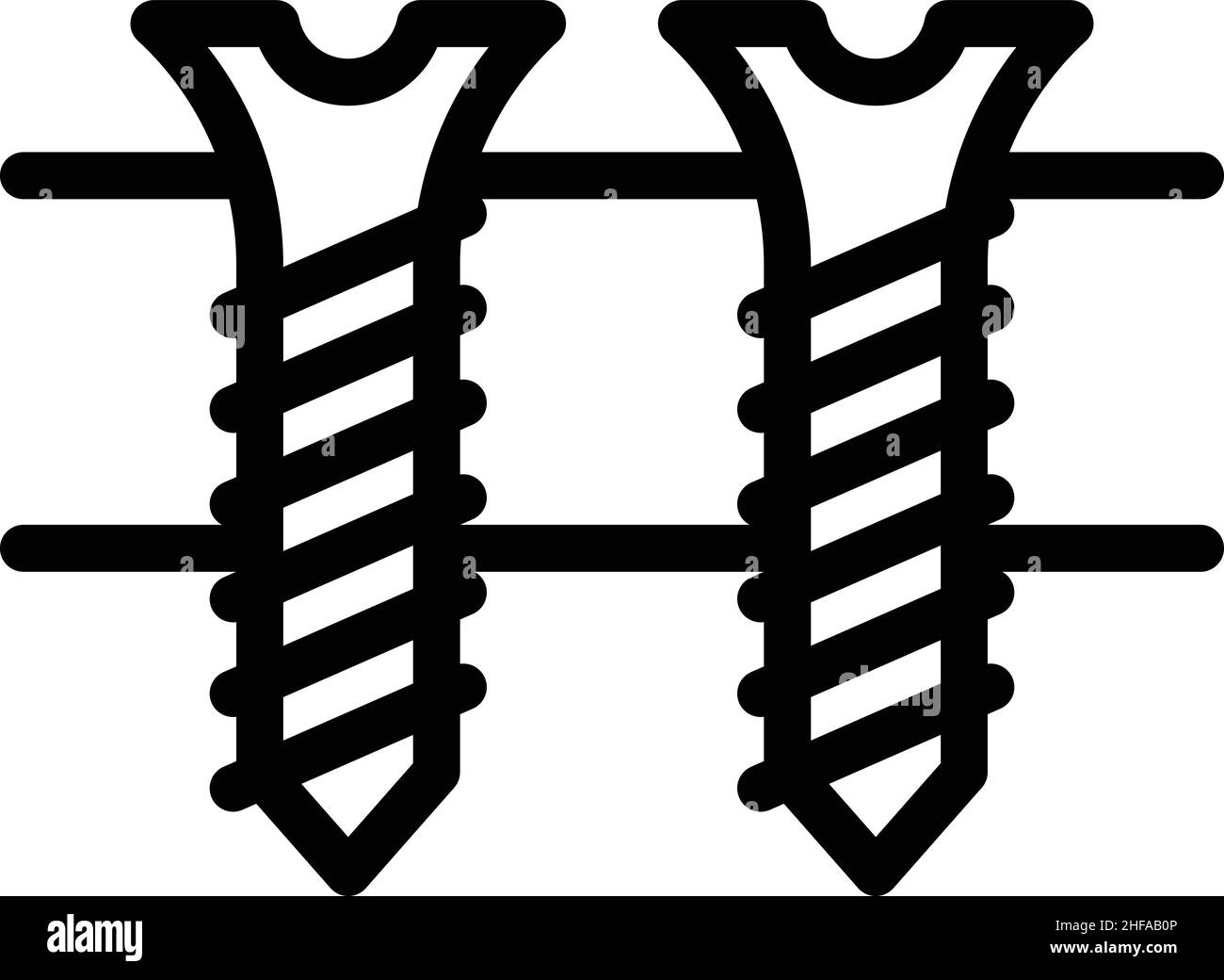 Strukturvektor für Trockenbauschrauben-Symbol. Wandputz. Bauzement Stock Vektor