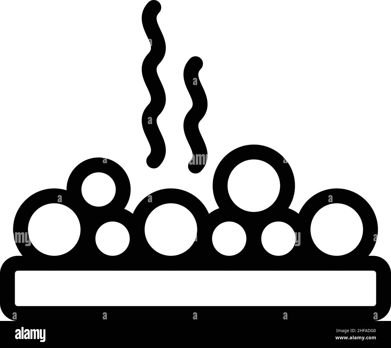 Vektorgrafik für die Symbolumrisse von Lebensmittelsüssen. Soja essen. Hülsenfrüchte Stock Vektor