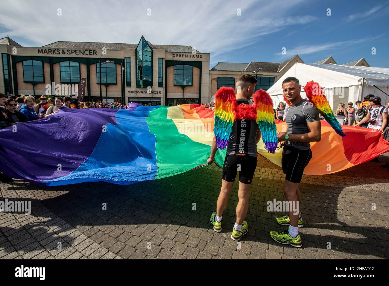 LGBTQ-Veranstaltung in Truro Cornwall UK 2016 Stockfoto