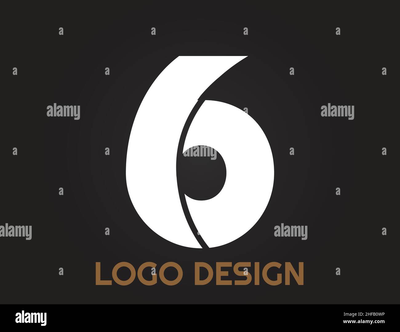 Zahlen in einem schönen Design, Logo-Design Stock Vektor
