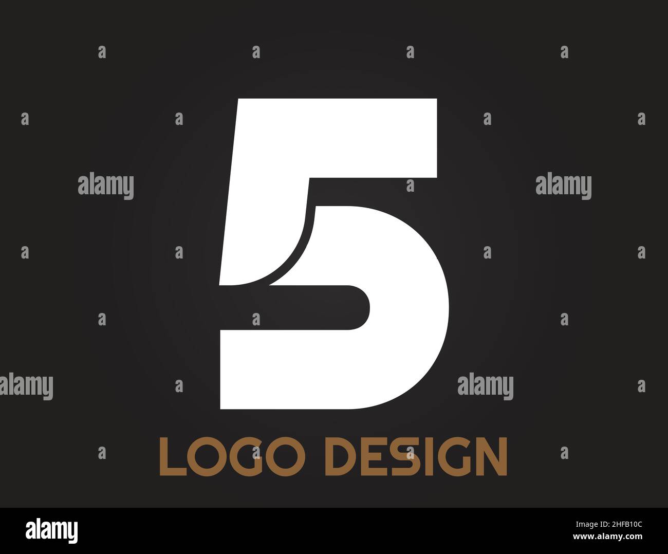 Zahlen in einem schönen Design, Logo-Design Stock Vektor