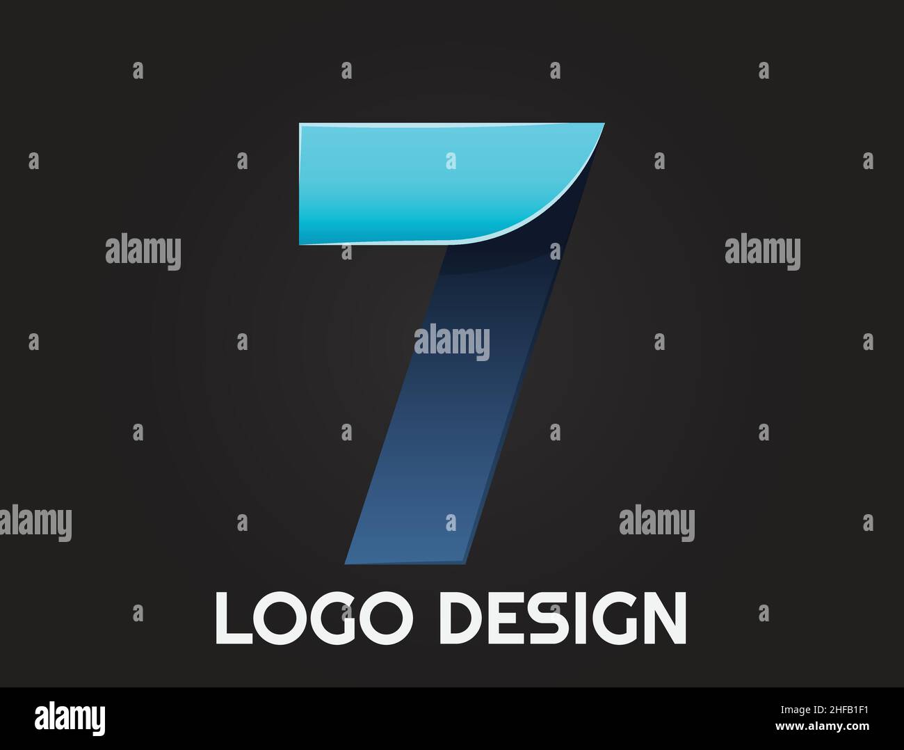 Zahlen in einem schönen Design, Logo-Design Stock Vektor