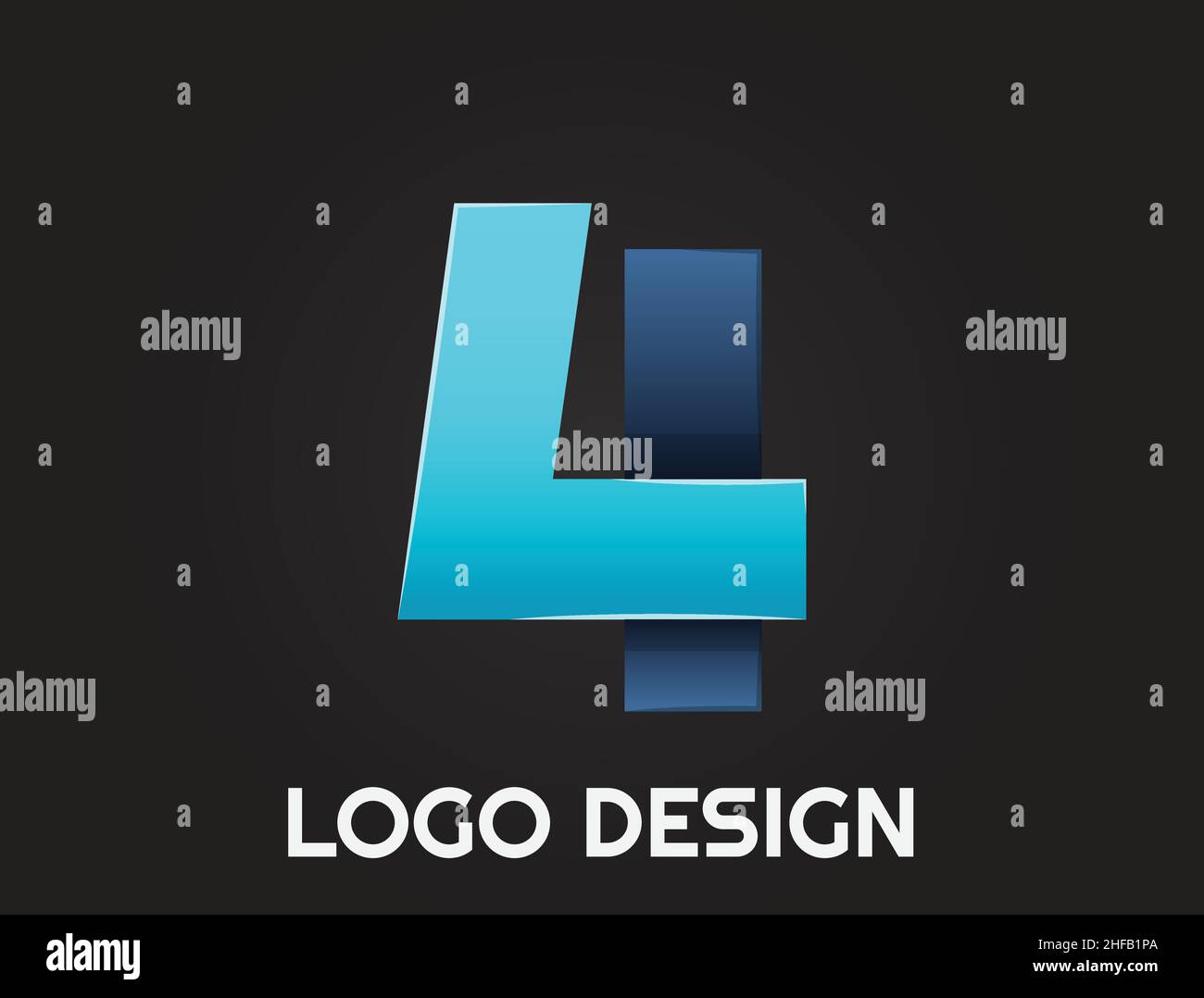 Zahlen in einem schönen Design, Logo-Design Stock Vektor