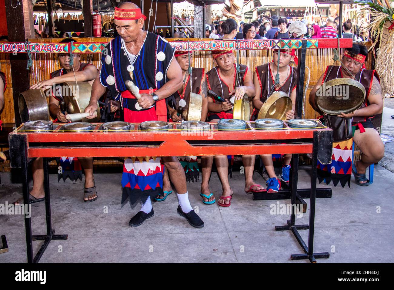 Erntefest der Pesta Kaamatan im KDCA Penampang Sabah Borneo Malaysia Stockfoto