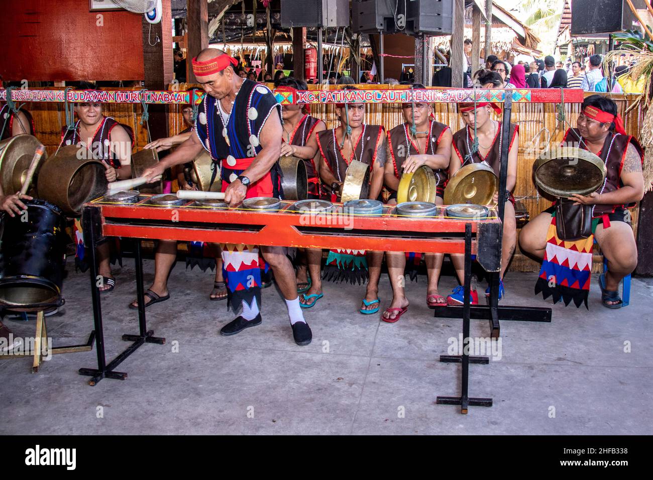 Erntefest der Pesta Kaamatan im KDCA Penampang Sabah Borneo Malaysia Stockfoto