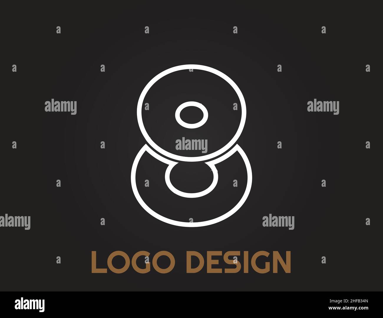 Zahlen in einem schönen Design, Logo-Design Stock Vektor
