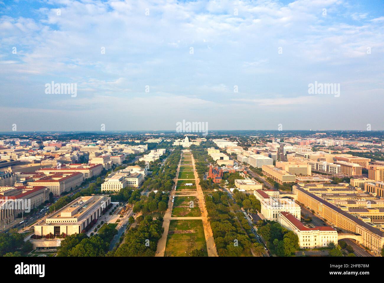 Blick auf den Capitol Hill über das Einkaufszentrum Stockfoto