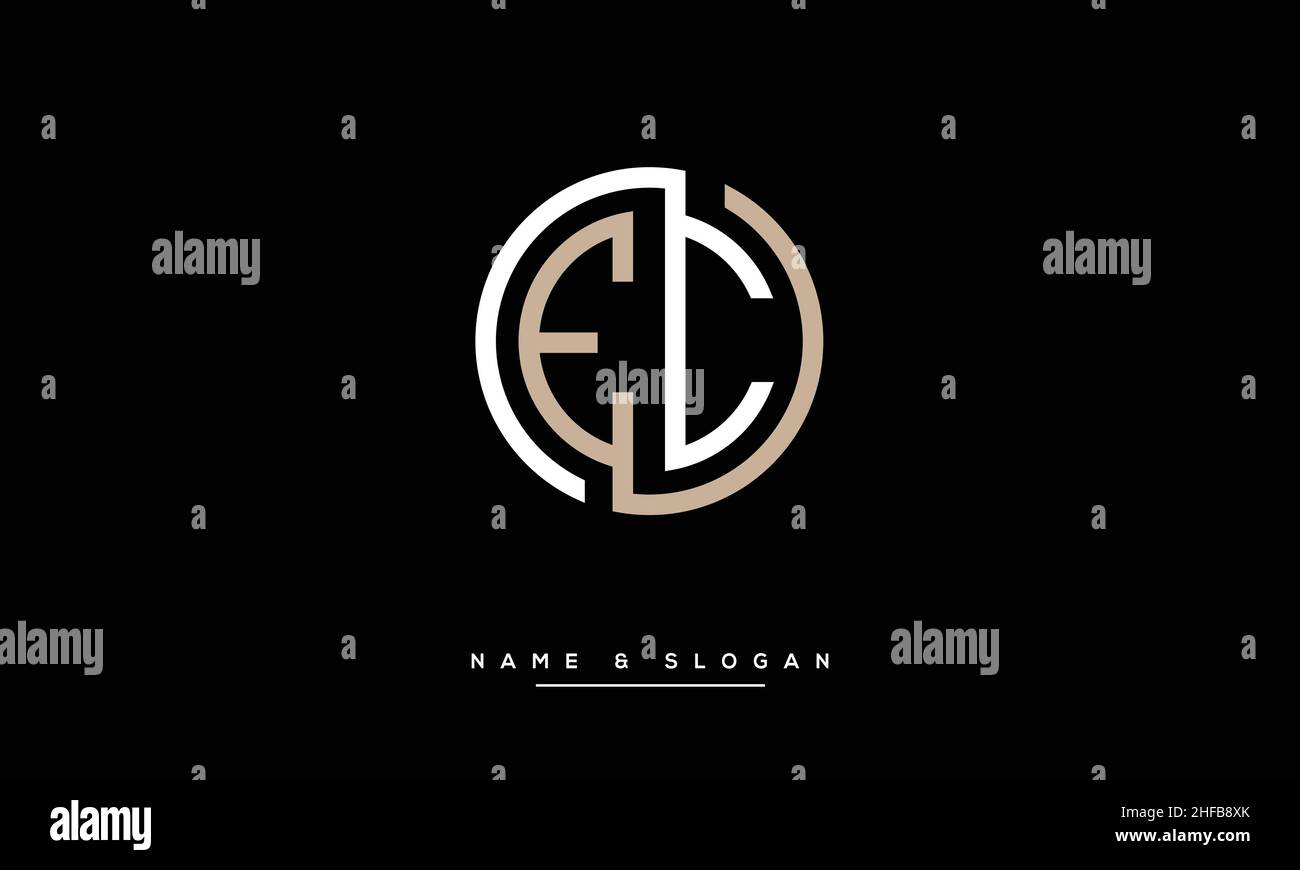 EC, CE Abstract Letters Logo-Monogramm Stock Vektor