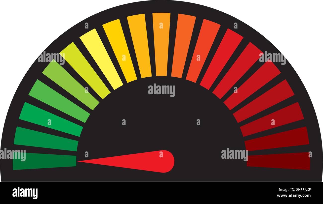 Abbildung des Symbols für den Tachometer auf dem Armaturenbrett Stock Vektor