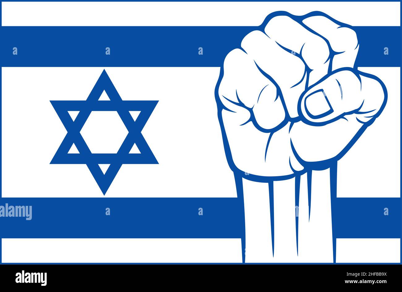 Flagge Israels und erste Vektorgrafik Stock Vektor