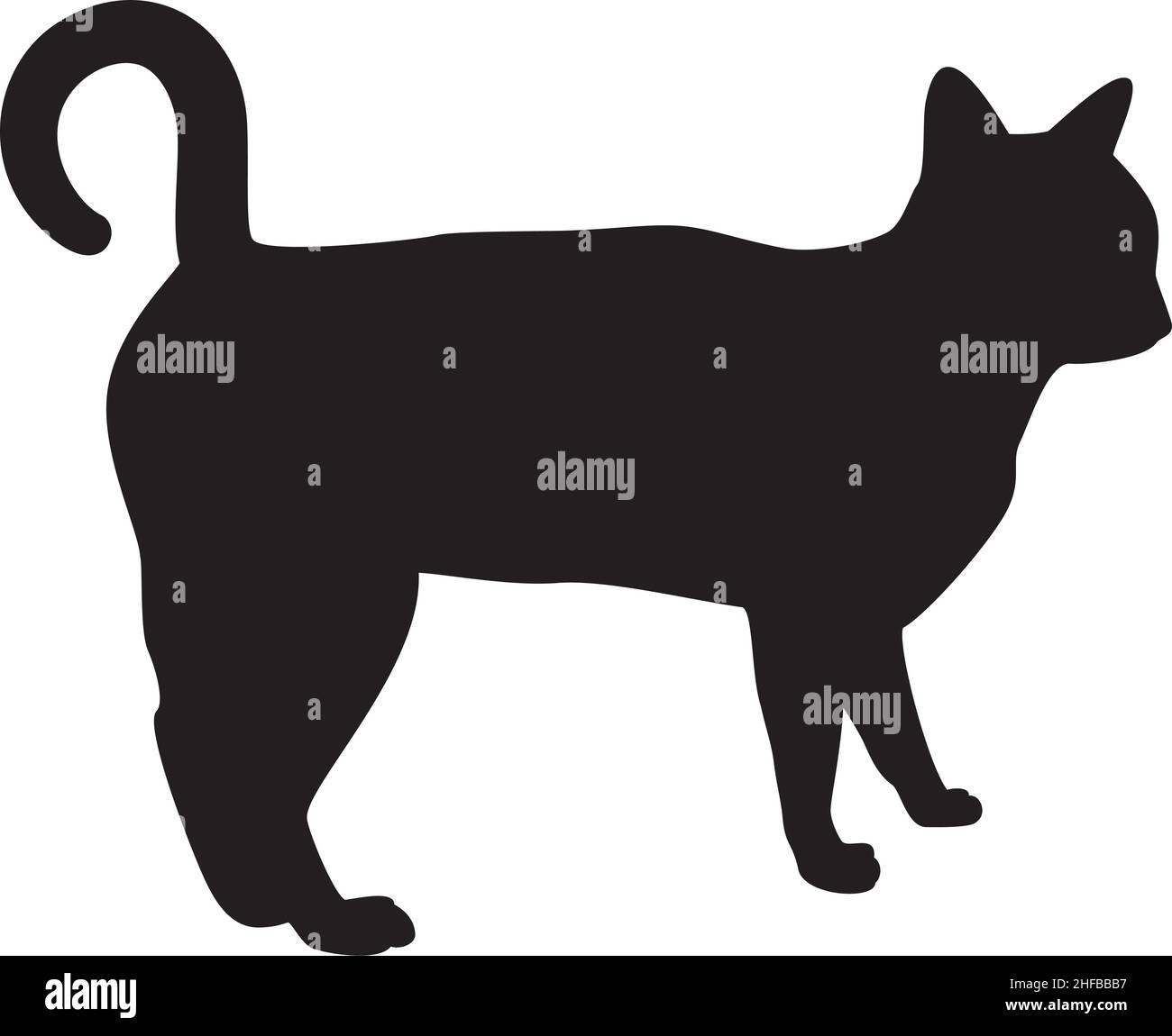 Vektor-Illustration der Katzensilhouette Stock Vektor