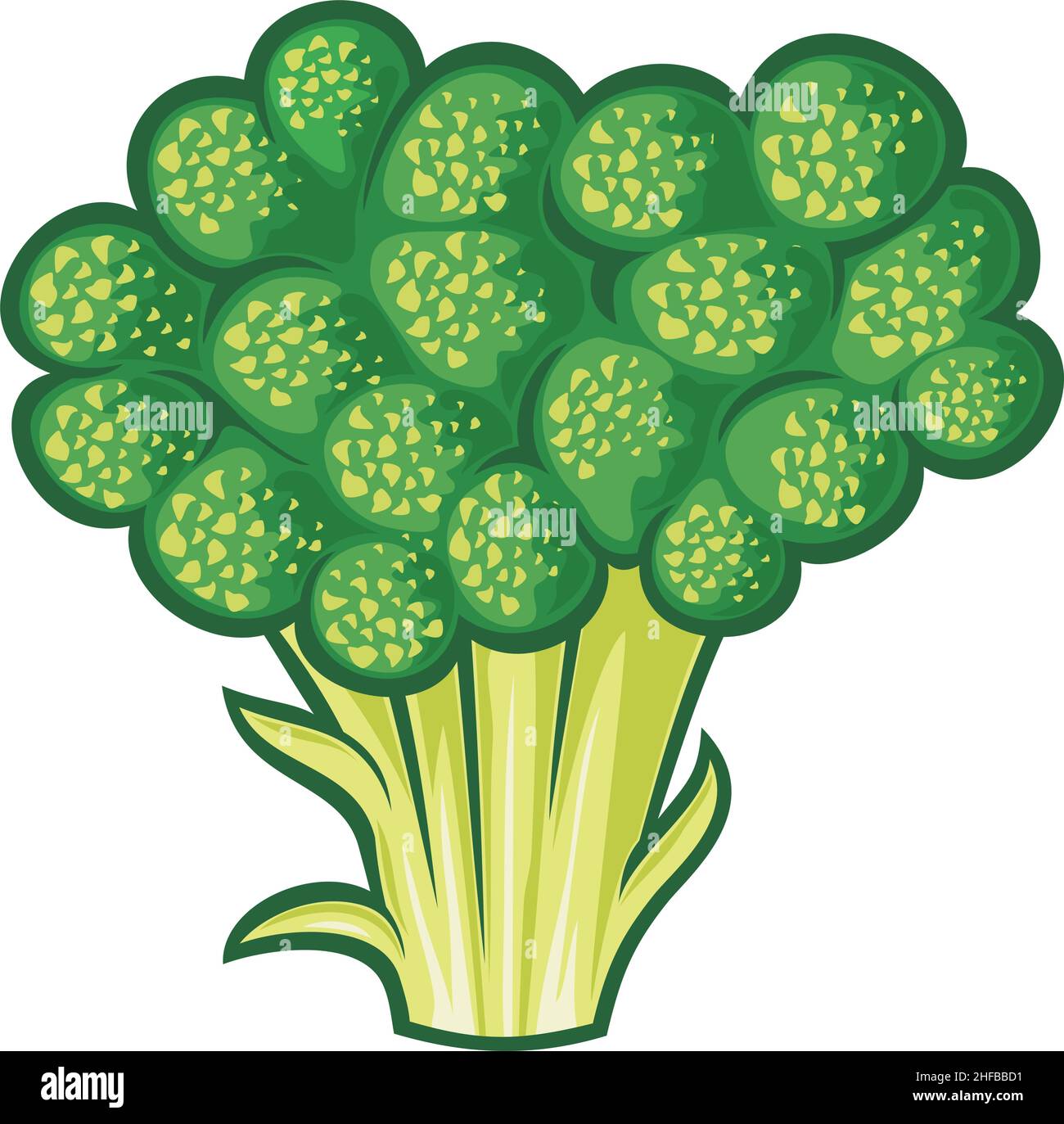 Vektor-Illustration für Brokkoli-Gemüse Stock Vektor