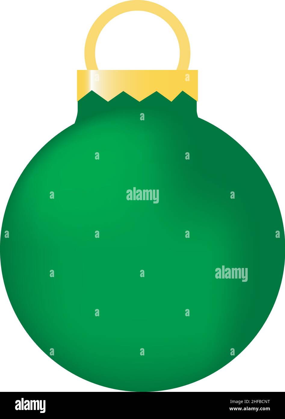 Weihnachten Ornament grün Vektor isolierte Illustration. Stock Vektor