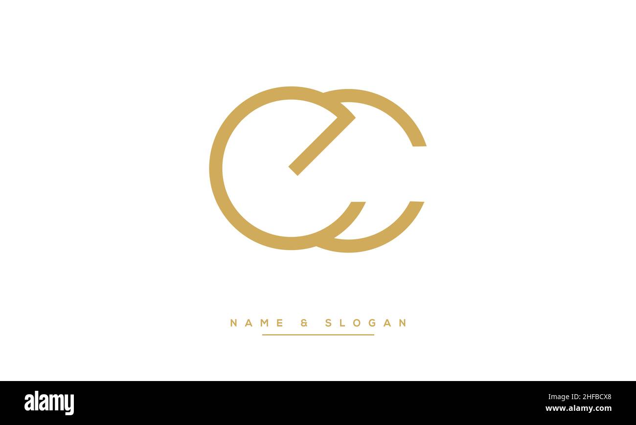 EC, CE Abstract Letters Logo-Monogramm Stock Vektor