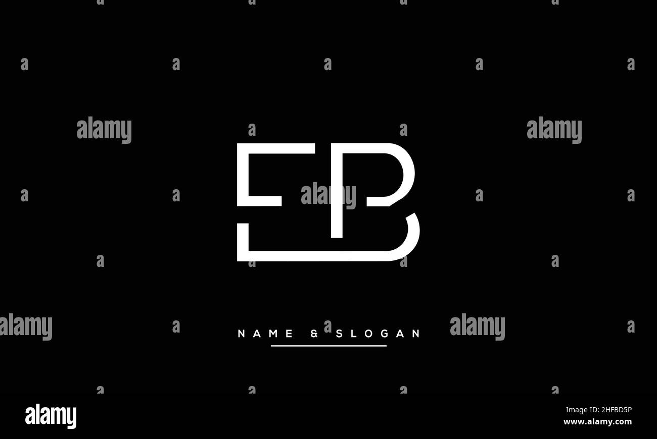 EB, BE Abstract Letters Logo-Monogramm Stock Vektor