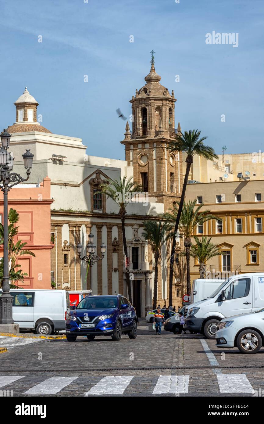 Iglesia de Santiago Apostol, Cádiz / Kirche von Santiago Apostol Stockfoto