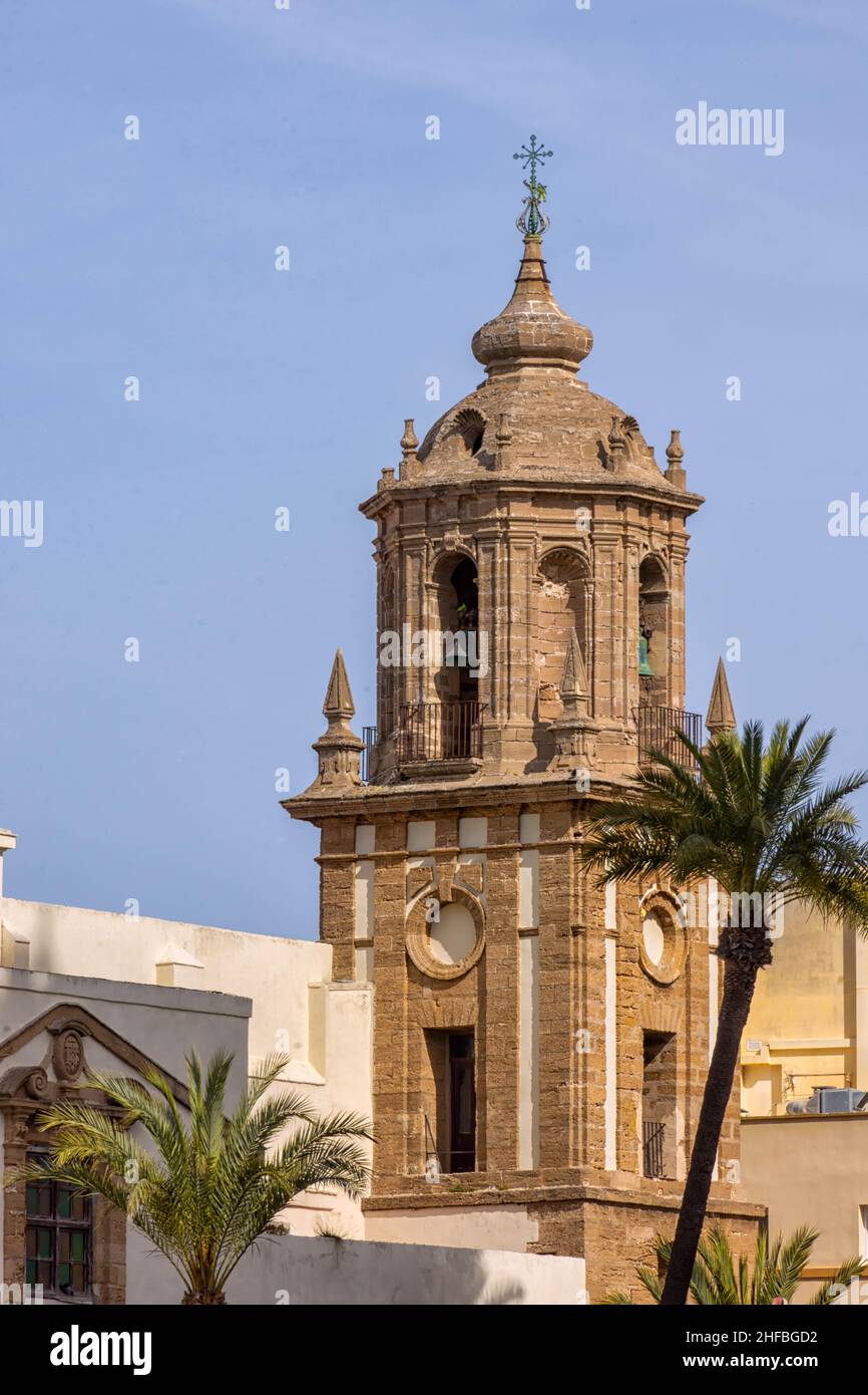 Iglesia de Santiago Apostol, Cádiz / Kirche von Santiago Apostol Stockfoto